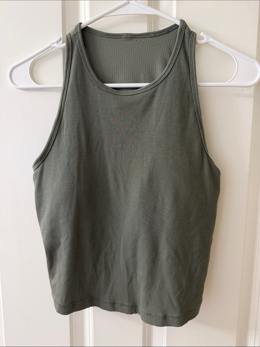 Vuori Olive Green Ribbed Tank